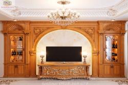 Mẫu tủ kệ tivi cổ điển kết hợp tủ rượu đẳng cấp TV37GD