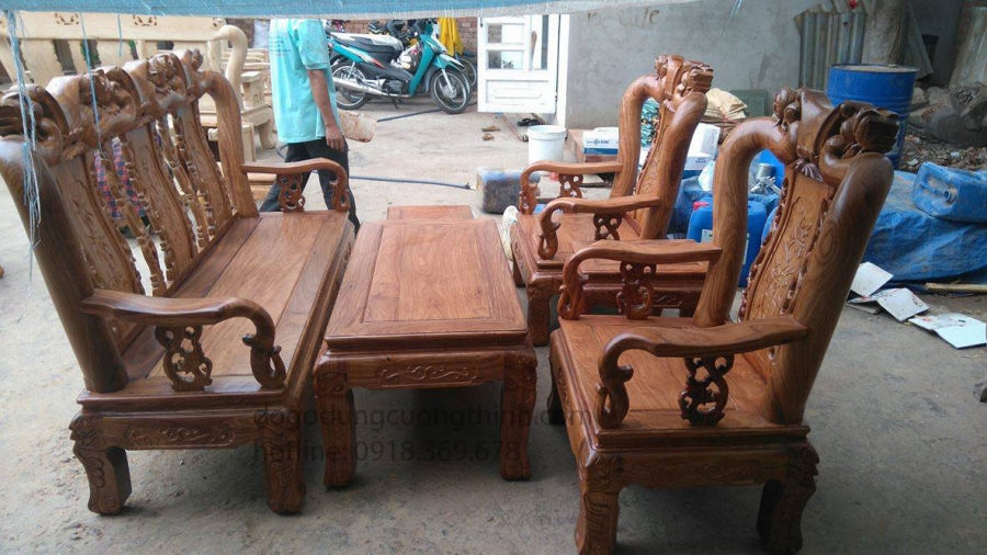 bàn ghế gỗ hương tay 10
