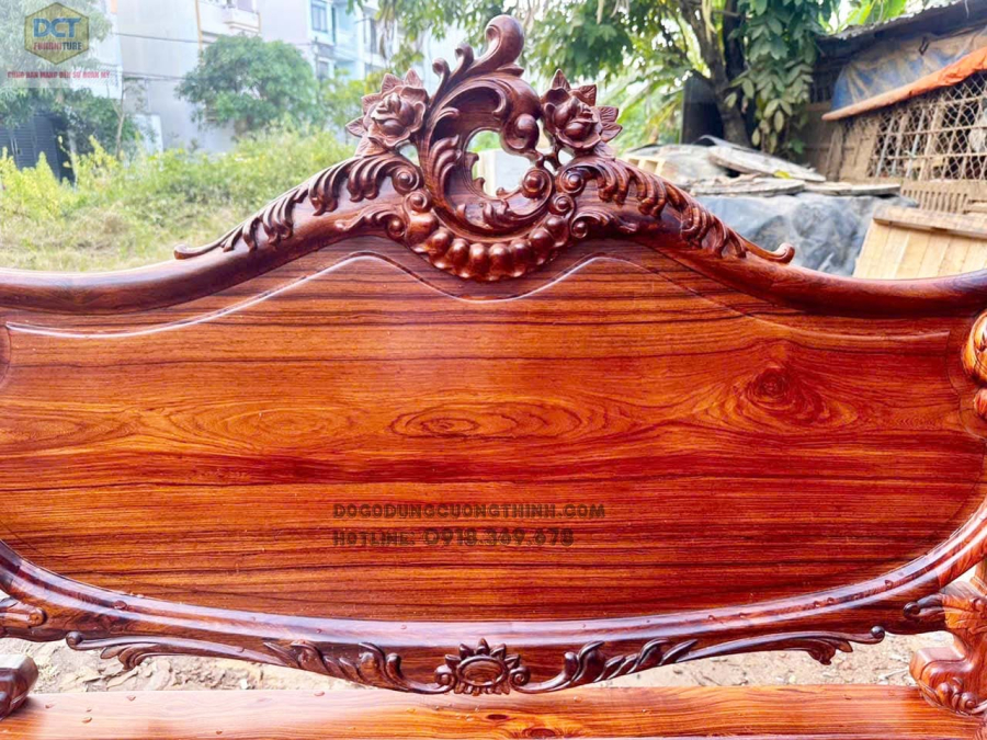 Bộ bàn ghế Louis gỗ cẩm lai PD147CM