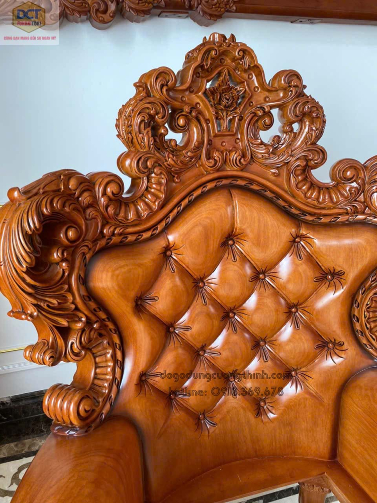 Bộ sofa hoàng gia gỗ gõ đỏ đẳng cấp PD145GD