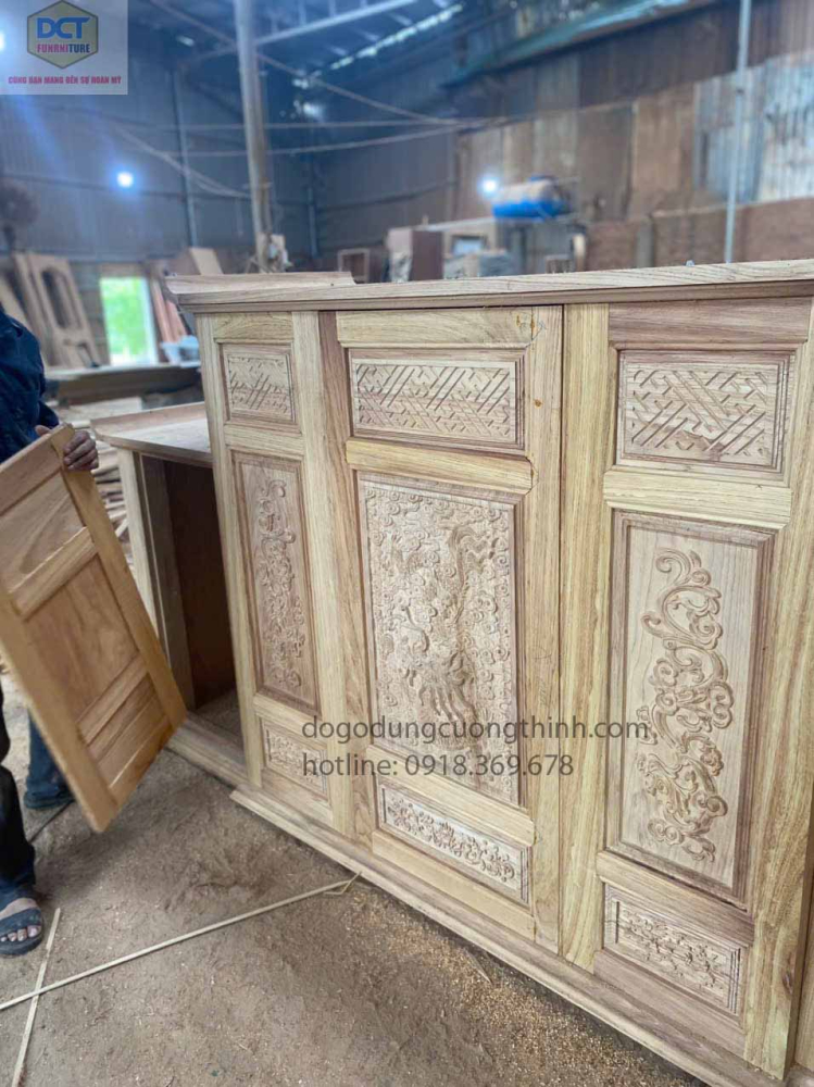 Mẫu tủ thờ gỗ gõ đỏ đẹp