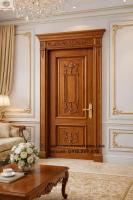 Bộ cửa tân cổ điển gỗ gõ đỏ CP55 đẳng cấp