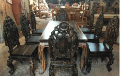 bàn ăn gỗ mun cao cấp