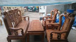 bàn ghế gỗ hương chạm đào