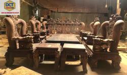 bàn ghế cẩm lai mặt liền